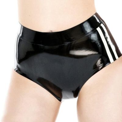 Sexy Black Women Latex Panties Rubber Tights Shorts Underwera,Custom Colors,M