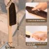 2-Piece Wooden Dust Brush - Hand Broom with Long Wood Handle & Soft Bristle for Counter, Bed, Sofa, Car & Fireplace (Khaki) view 3