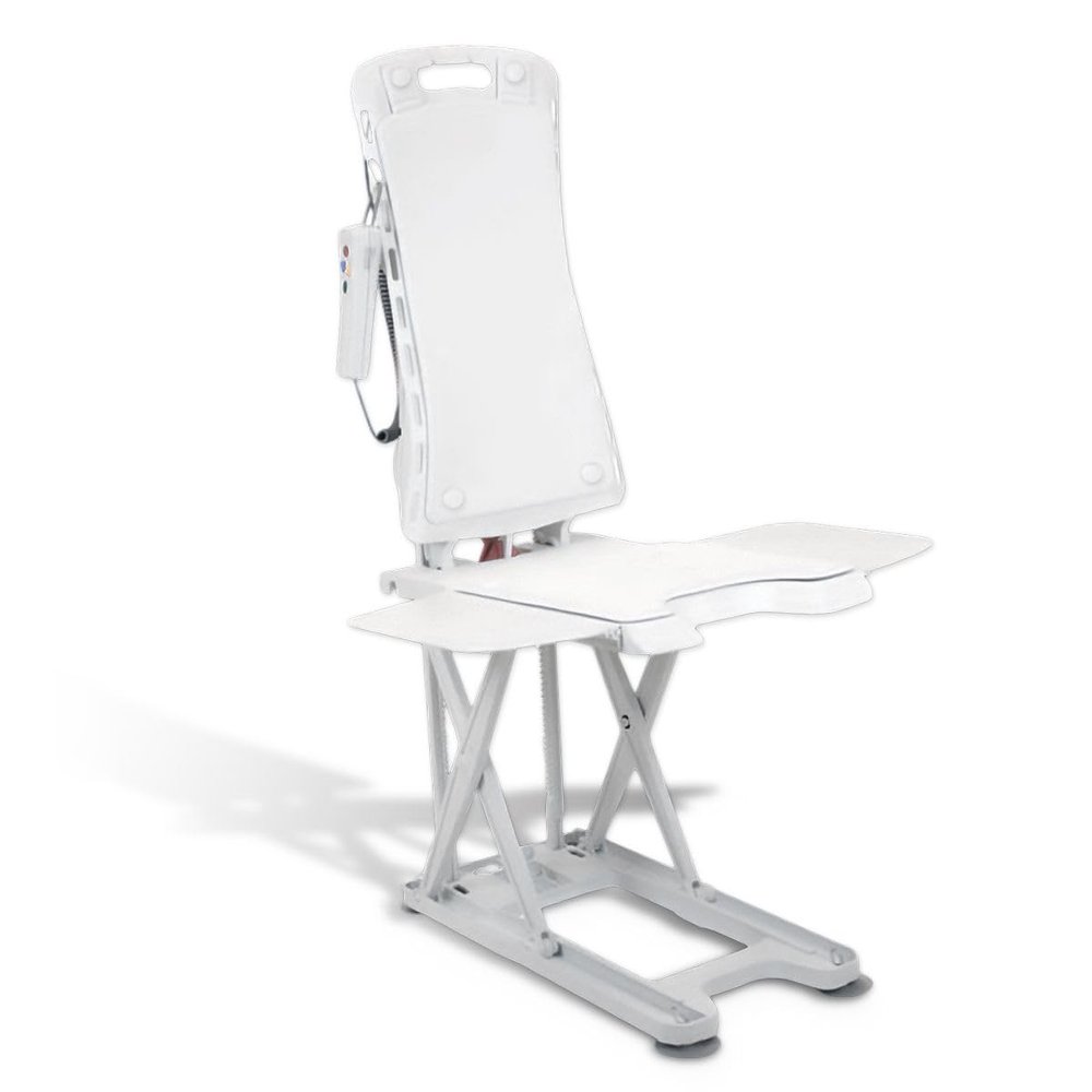 Bellavita Bathlift Lightweight Reclining Bath Lift Seat Chair (Nova White Covers)