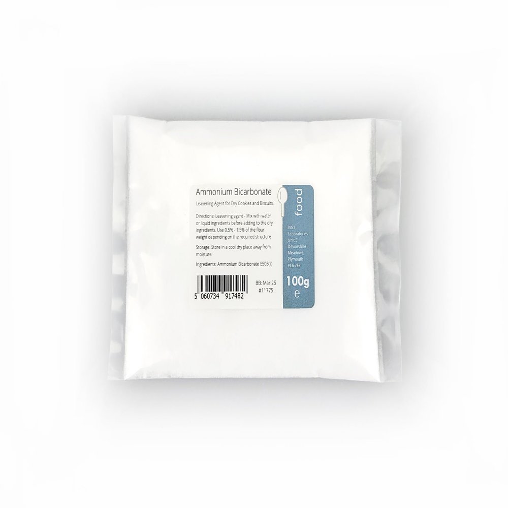 Intralabs - Ammonium Bicarbonate 100g - Food Grade Leavening Agent E503