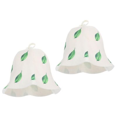 FOMIYES 2pcs Felt Sauna Hat for Women Reusable Portable Home Sauna Caps Water Absorbing Showering Hats