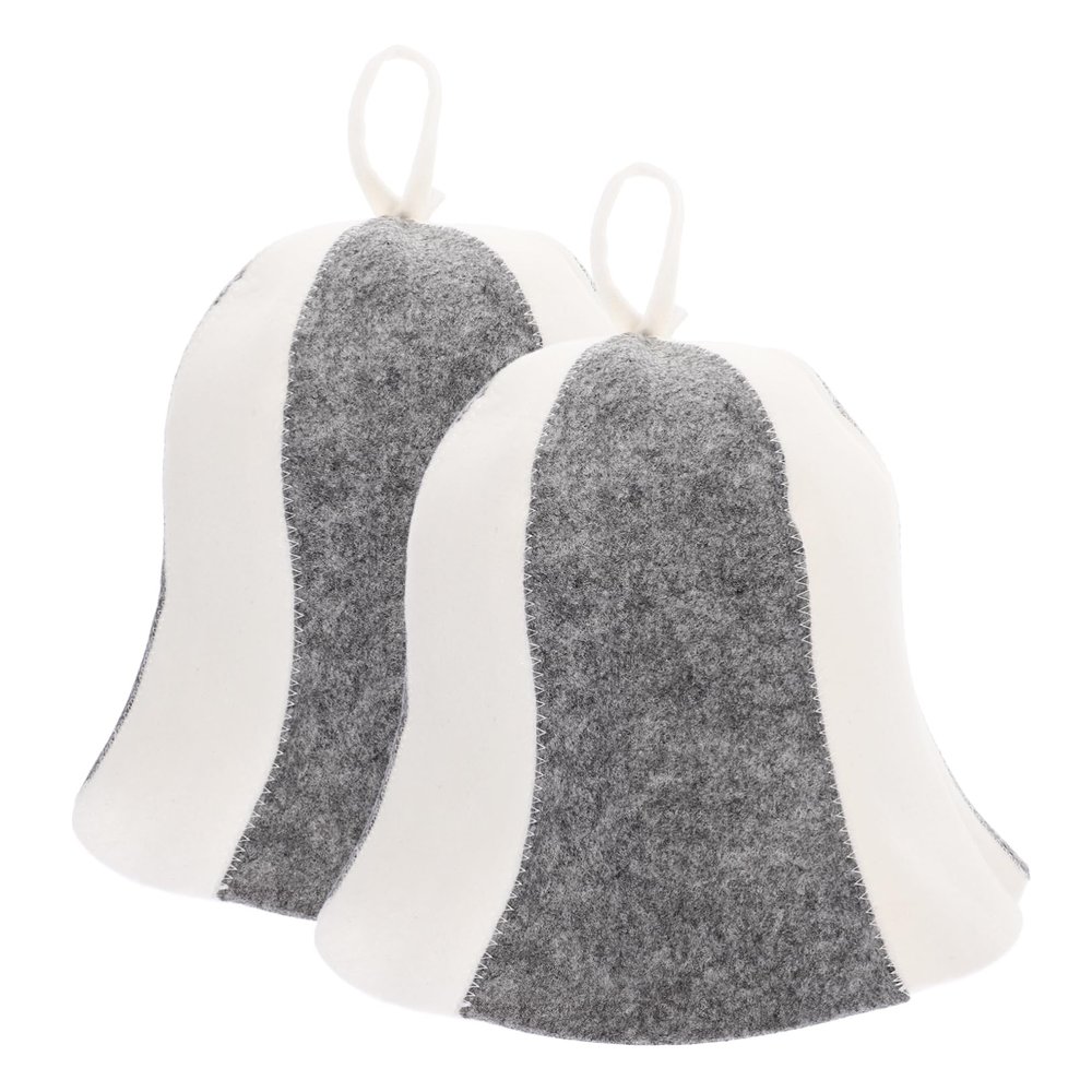FOMIYES 2pcs Felt Sauna Hat and Bathing Mat for Women Breathable Shower Cap Comfortable Heat for Sauna Room