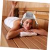 FOMIYES 2pcs Felt Sauna Hat and Bathing Mat for Women Breathable Shower Cap Comfortable Heat for Sauna Room view 4