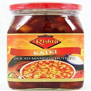 Rishta Various Flavoured Pickles, Chutney, Paste-Authentic Flavorful Culinary Enhancements - Perfect Side Condiment for Indian Dish-Sugarcane Flavor Dessert Addition - Katki 450g (Pack of 1)