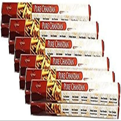 Rishta Agarbatti - Authentic Flavorful Culinary Enhancements - Aromatic Incense Sticks for Pooja, Yoga, Aromatherapy, Room Freshener, Meditation - Chandan Agarbatti 20stk (Pack of 12)