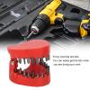 Denture Drill Bit Holder, 28 Holes with 28 Pieces of Drill Bits, Teeth Shape Design, Fully Open, Firmly Holding, ABS Material Organizing Holder for Neat and Easy Access (Red) view 4
