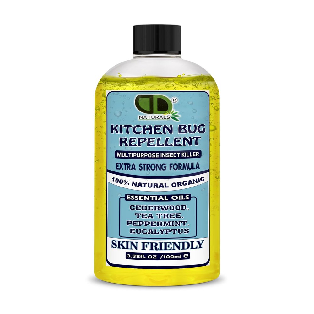 Bug Repellent with CEDERWOOD, Tea Tree, Peppermint & Eucalyptus Essential Oil (Repells Bugs Such as Flies, Ants, Wasps & Mosquitos Indoors in The Home) (100ml Cap)