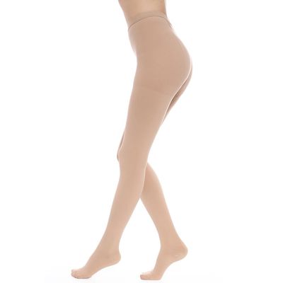 QIRUIRED Medical Compression Pantyhose - Closed Toe 23-32mmHg Graduated Support Tights Socks Stockings for Women & Men (Beige, XXL)