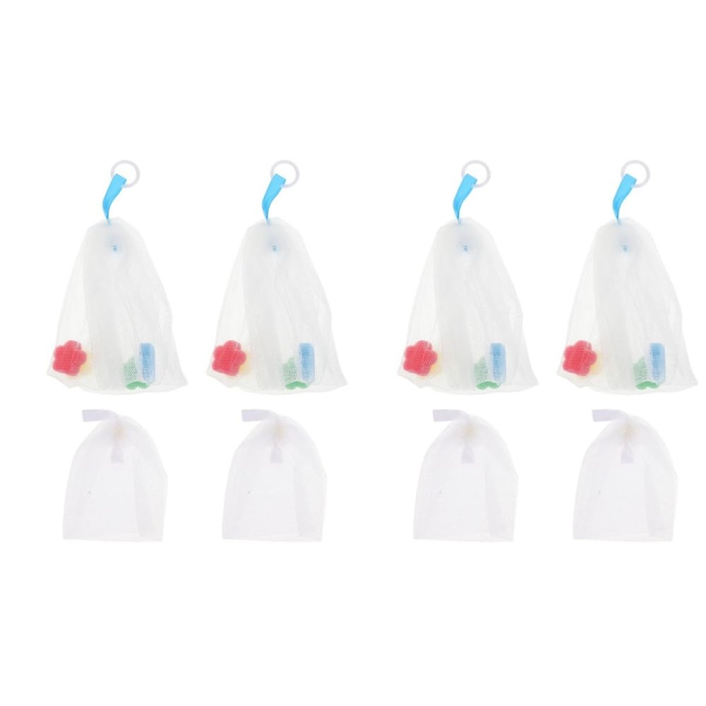 minkissy Sets Net Soap Shower Soap Foamer Exfoliating Net Pouches Easy Hanging Drying Safe for Sensitive Skin Pcs