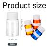 10 Pcs 30ml Pill Containers, Portable Pill Bottles with 13 Stickers, Reusable Travel Bottles with White Screw Cap Lids view 2