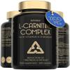 L-Carnitine Capsules 2200mg - High Strength L-Carnitine Complex with Vitamins D & B - Pre-Workout Energy Supplement - Reduces Tiredness & Helps Metabolism - 120 Tablets - UK Made L Carnitine Tartrate view 1