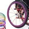 24in Wheelchair Push Rim Covers, 1 Pair Wear-Resistant Hand Push Cover, Silicone Wheelchair Push Rings, Non-Slip, Wear-Resistant, Improve Grip And Traction (Color : E, Size : 22in) view 1