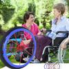 24in Wheelchair Push Rim Covers, 1 Pair Wear-Resistant Hand Push Cover, Silicone Wheelchair Push Rings, Non-Slip, Wear-Resistant, Improve Grip And Traction (Color : E, Size : 22in) view 2