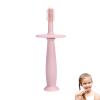 Silicone Teething Toothbrush | 360Training Toothbrushes with Suction Base - Training Toothbrush for 6-12 Months Newborn Training Teething and Oral Cleaning view 1