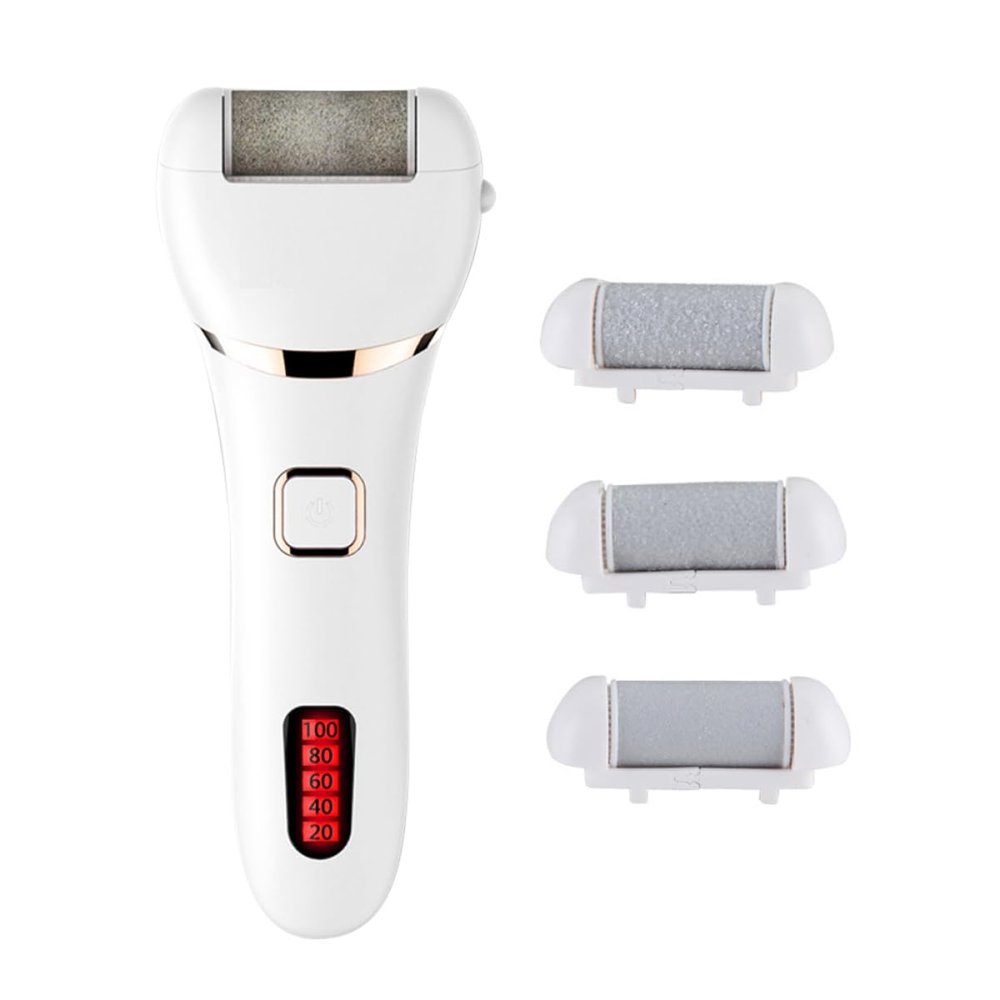 minkissy Electric Foot File Callus Remover Foot Dead Skin Scrubber Pedicure Care Tool Extra Heads for Women Men