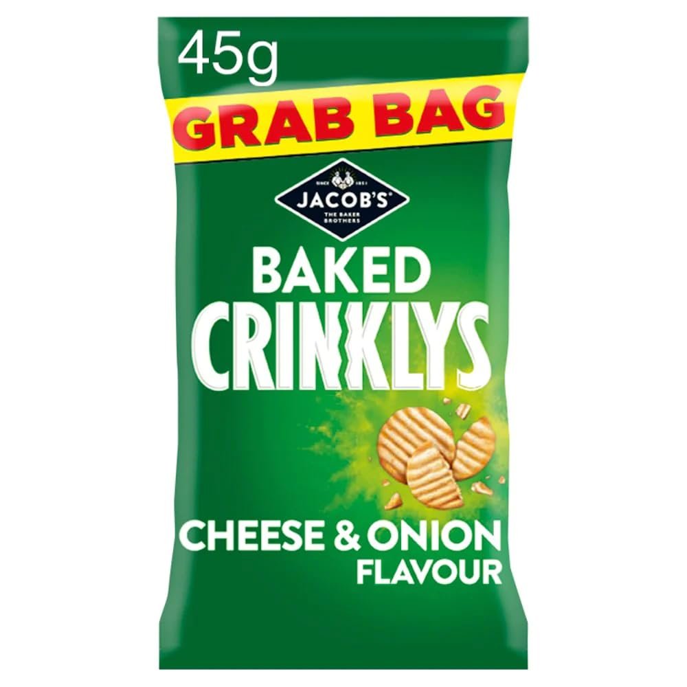 MASJacob's Baked Crinklys Cheese & Onion Grab Bag 45g-Food