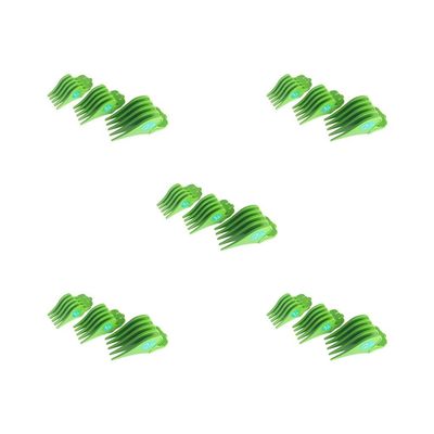 5 Set of 3Pieces Hair Clipper Limit Combs 32mm 38mm 51mm Cutting Guard Attachment Green