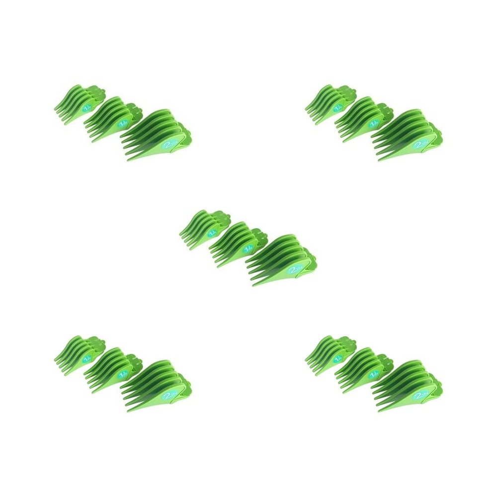 5 Set of 3Pieces Hair Clipper Limit Combs 32mm 38mm 51mm Cutting Guard Attachment Green