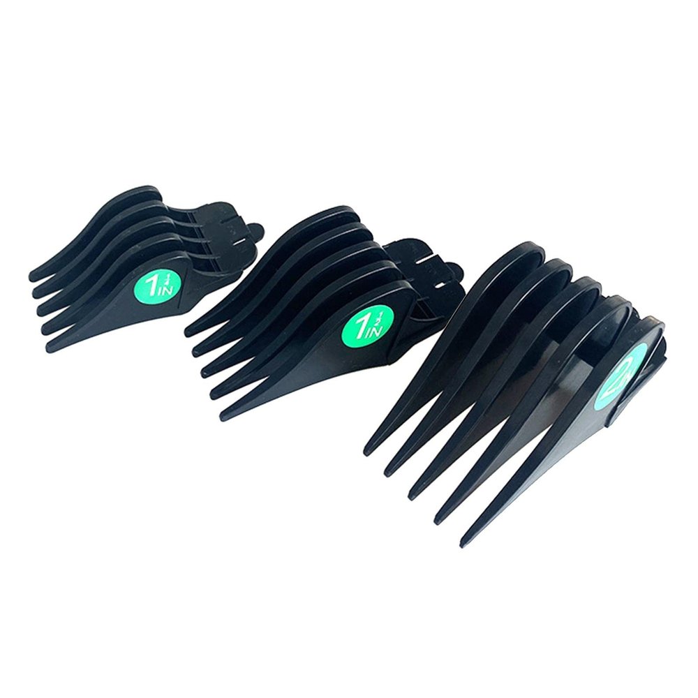 3Pieces Hair Clipper Limit Combs 32mm 38mm 51mm Cutting Guard Attachment Black
