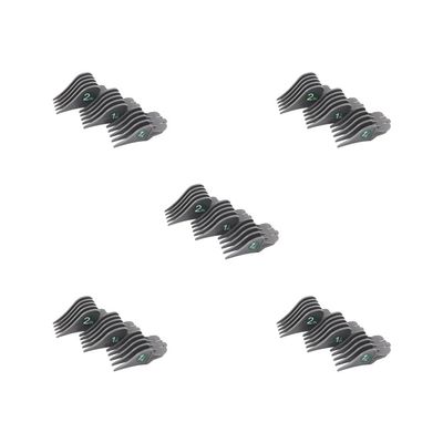 5 Set of 3Pieces Hair Clipper Limit Combs 32mm 38mm 51mm Cutting Guard Attachment Gray, Grey