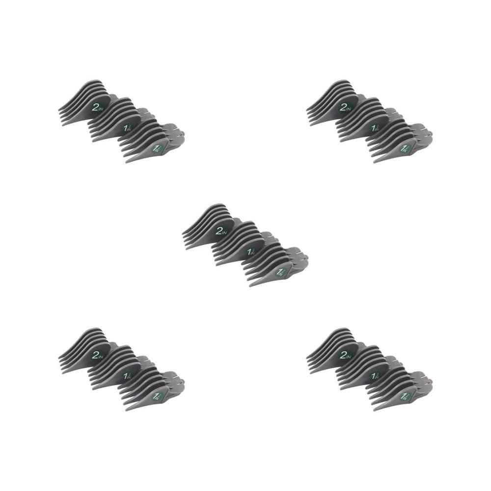 5 Set of 3Pieces Hair Clipper Limit Combs 32mm 38mm 51mm Cutting Guard Attachment Gray, Grey