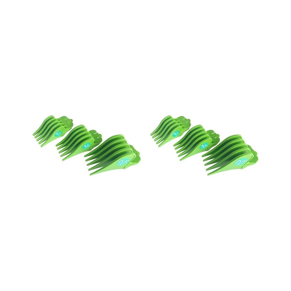 2 Set of 3Pieces Hair Clipper Limit Combs 32mm 38mm 51mm Cutting Guard Attachment Green