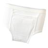2 Set of Washable Absorbency Incontinence Aid Cotton Underwear Briefs for Men M, White view 2