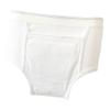 2 Set of Washable Absorbency Incontinence Aid Cotton Underwear Briefs for Men M, White view 4