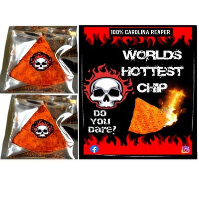 2 x Hottest Chip in the UK - Carolina Reaper Extreme heat UK - Box of two. Challenge