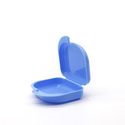 50 Pack Dental Orthodontic Retainer Box Denture Storage Container Mouth Guard Box with Vent and Hinged Lid (Color : Blue - 50pcs)
