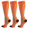 3 Pairs Compression Socks/Stockings for Men & Women, 20-30mmHg Knee High Compression Socks, for Calf & Ankle Support, Sports, Flying, Maternity Pregnancy, Nurses (S-M,Orange) view 1