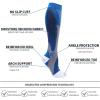 3 Pairs Compression Socks/Stockings for Men & Women, 20-30mmHg Knee High Compression Socks, for Calf & Ankle Support, Sports, Flying, Maternity Pregnancy, Nurses (S-M,Orange) view 2