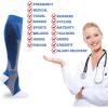 3 Pairs Compression Socks/Stockings for Men & Women, 20-30mmHg Knee High Compression Socks, for Calf & Ankle Support, Sports, Flying, Maternity Pregnancy, Nurses (S-M,Orange) view 3