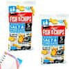 Burtons Fish 'N' Chips Salt Vinegar Flavour 10 Snack Packs of 25g (2 Packs of 5 each) Irresistible Baked Snack Biscuits view 1