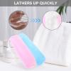 minkissy 2sets Lathering Soap Pouch Bag Bubble Red Yellow Green Blue Easy to Clean Your Skin 5pcs*2 view 4