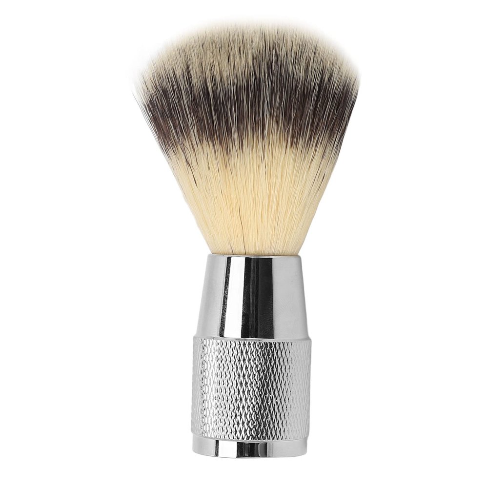 Portable Curved Handle Synthetic Bristles Hair Trimming Brush, Beard Brush, Portable Foaming Men Shave Cream Brush for Salon Home Travel, Face Grooming Tool for Home Hair Salon Use