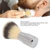 Portable Curved Handle Synthetic Bristles Hair Trimming Brush, Beard Brush, Portable Foaming Men Shave Cream Brush for Salon Home Travel, Face Grooming Tool for Home Hair Salon Use view 3