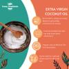 Pure Organic Extra Virgin Coconut Oil 3 Litre - Ideal for Cooking, Baking, Skin, & Hair Care! view 2