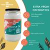 Pure Organic Extra Virgin Coconut Oil 3 Litre - Ideal for Cooking, Baking, Skin, & Hair Care! view 4