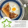 JPSDOWS Non-Stick Egg Rings | Versatile Silicone Rings | Round Silicone Egg Mould with Handle, Egg Shaper and Pancake Griddle, Non-Stick Egg Rings with Star Plum Blossom Motif view 2