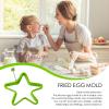 JPSDOWS Non-Stick Egg Rings | Versatile Silicone Rings | Round Silicone Egg Mould with Handle, Egg Shaper and Pancake Griddle, Non-Stick Egg Rings with Star Plum Blossom Motif view 3
