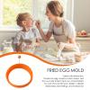 JPSDOWS Fried Egg Mould - Versatile Silicone Rings, Round Heart-Shaped Plum Blossom Silicone Egg Rings for English Muffins, Pancake Grill Plate view 2
