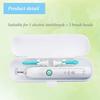 2Pcs Electric Toothbrush Travel Case Portable Travel Holder for Oral-B Philips and so on, Blue & White view 3