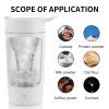 EQURA Electric Shaker Bottle, Blender Bottles, Made with Tritan - BPA Free - Portable Mixer Cup/USB Rechargeable Shaker Cups for Protein Shakes and Meal Replacement Shakes - White view 4