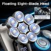 5 in 1 Men's Floating Razor,Rechargeable Portable Shavers for Men Waterproof with LED Display for Beard Trimmer Haircutter view 2