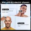 5 in 1 Men's Floating Razor,Rechargeable Portable Shavers for Men Waterproof with LED Display for Beard Trimmer Haircutter view 3