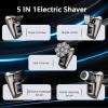 5 in 1 Men's Floating Razor,Rechargeable Portable Shavers for Men Waterproof with LED Display for Beard Trimmer Haircutter view 4