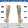 Valcatch 25-30mmhg Compression Socks with Zipper for Men & Women Up to 6XL Closed Toe Knee High Support Socks for Circulation view 3