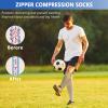 Valcatch 25-30mmhg Compression Socks with Zipper for Men & Women Up to 6XL Closed Toe Knee High Support Socks for Circulation view 4