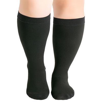 Valcatch Plus Size Compression Socks for Women & Men, 20-30mmhg Wide Calf Extra Large Knee High Support Compression Stockings for Circulation & Recovery, Closed Toe Graduated Compression Socks
